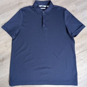 Joseph Abboud Liquid Soft Polo Shirt Navy Blue Large